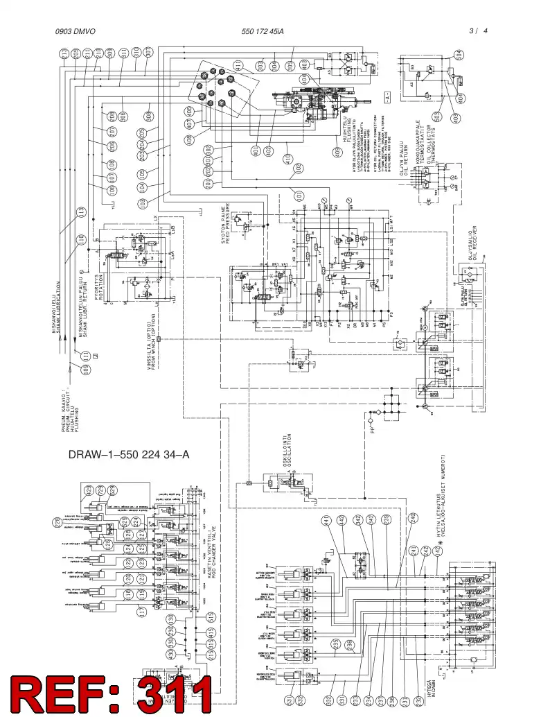 59195677 591 956 77 HYDRAULIC HOSE ASSEMBLY - Sandvik Technical Drawing