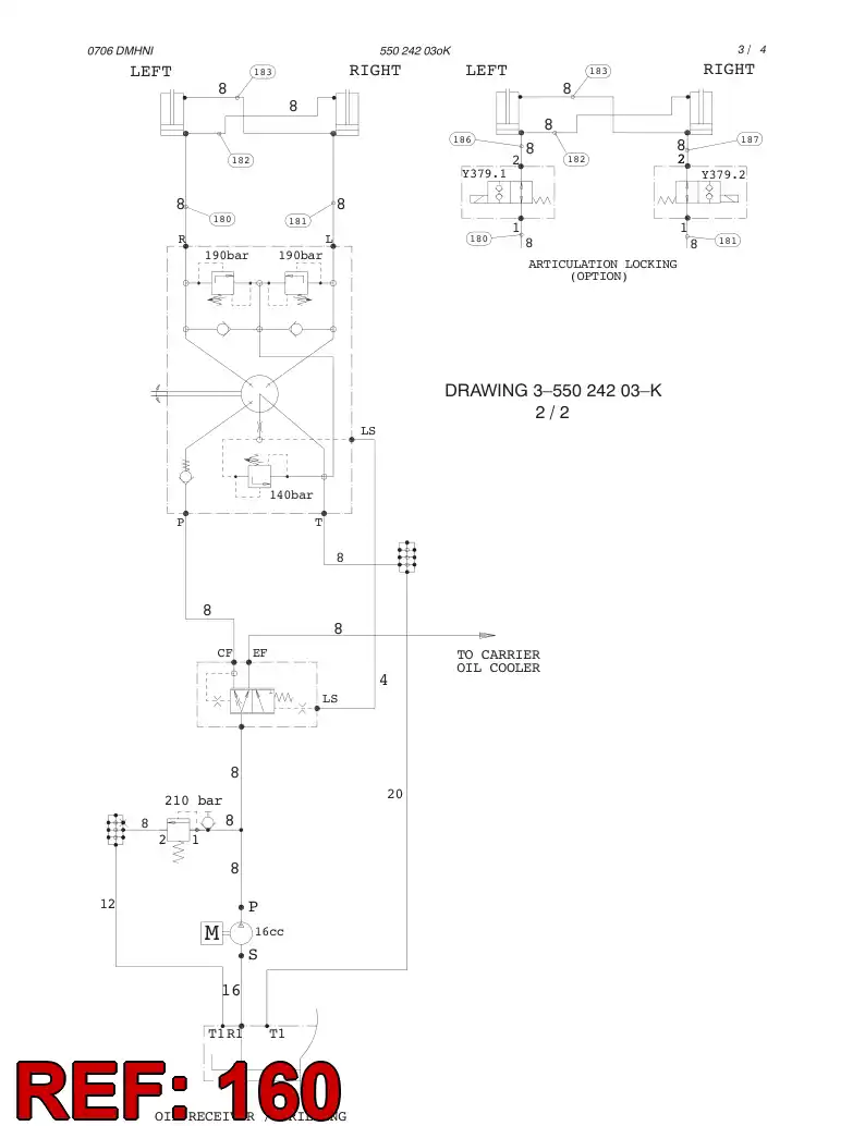 59195820 591 958 20 HYDRAULIC HOSE ASSEMBLY - Sandvik Technical Drawing