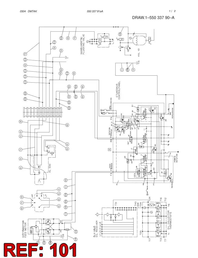 59196080 591 960 80 HOSE ASSY - Sandvik Technical Drawing