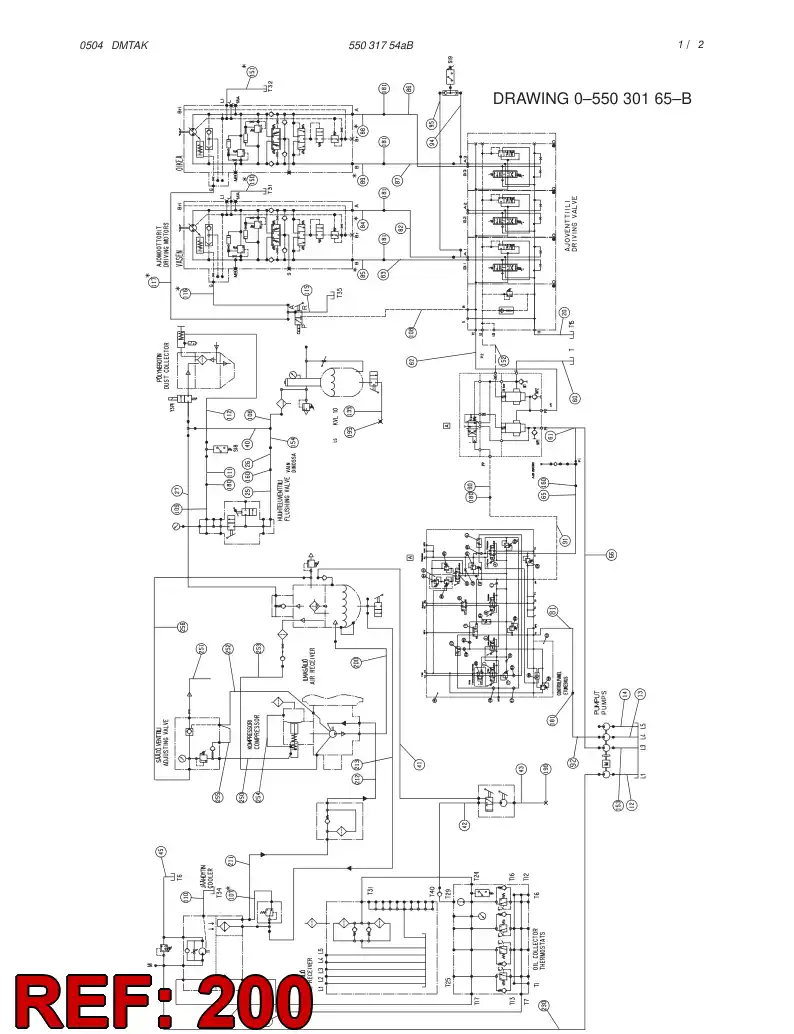 59196119 591 961 19 HYDR. HOSE ASSY - Sandvik Technical Drawing