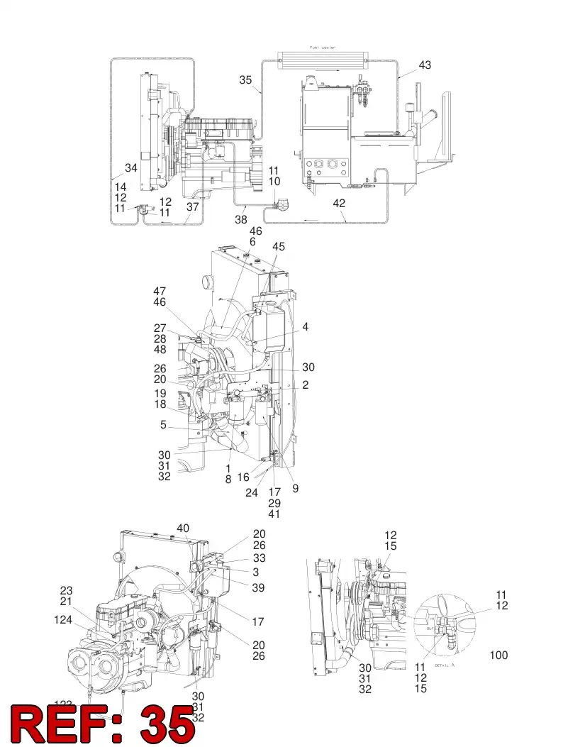 59196353 591 963 53 FUEL HOSE ASSEMBLY - Sandvik Technical Drawing