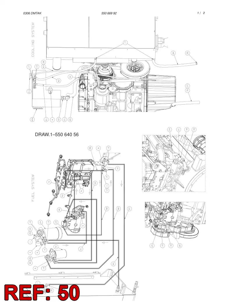 59196366 591 963 66 FUEL HOSE ASSEMBLY - Sandvik Technical Drawing