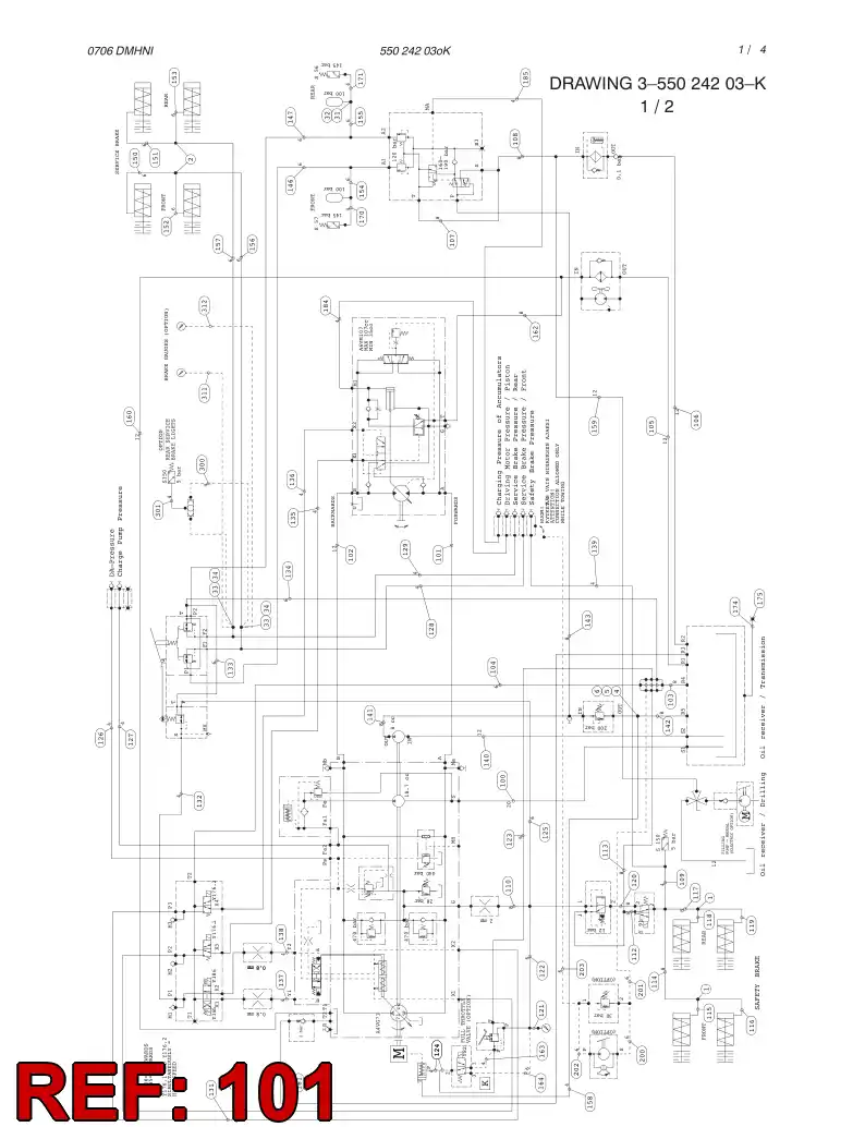 59196431 591 964 31 HYDRAULIC HOSE ASSEMBLY - Sandvik Technical Drawing