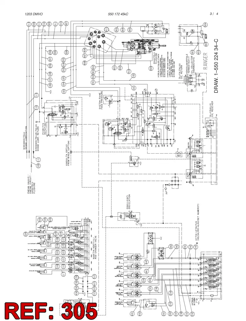 59196600 591 966 00 HYDRAULIC HOSE ASSEMBLY - Sandvik Technical Drawing