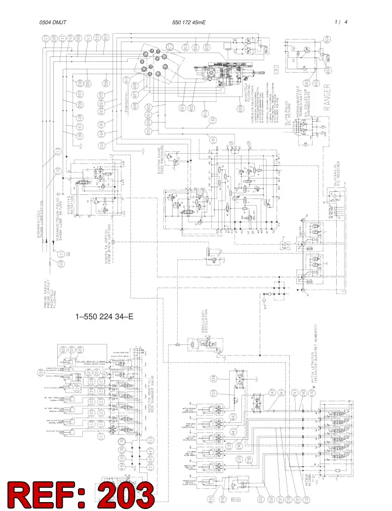59197497 591 974 97 HYDRAULIC HOSE ASSEMBLY - Sandvik Technical Drawing