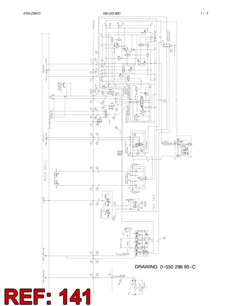 59197770 591 977 70 HYDRAULIC HOSE ASSEMBLY - Sandvik Technical Drawing