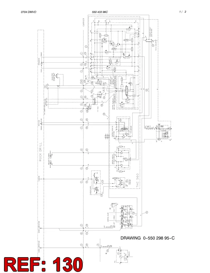 59197861 591 978 61 HYDRAULIC HOSE ASSEMBLY - Sandvik Technical Drawing