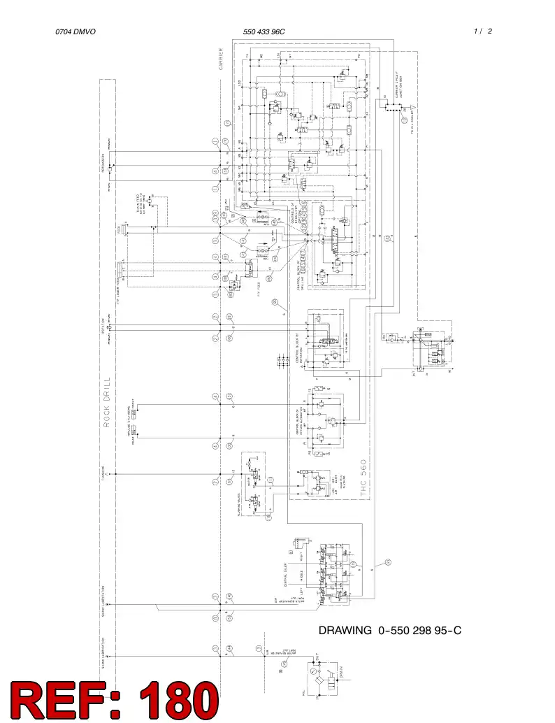 59197874 591 978 74 HYDRAULIC HOSE ASSEMBLY - Sandvik Technical Drawing