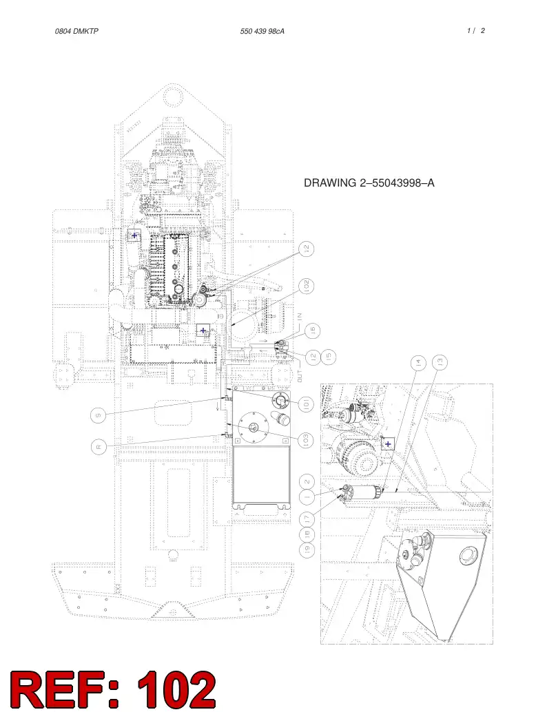 59198225 591 982 25 FUEL HOSE ASSEMBLY - Sandvik Technical Drawing
