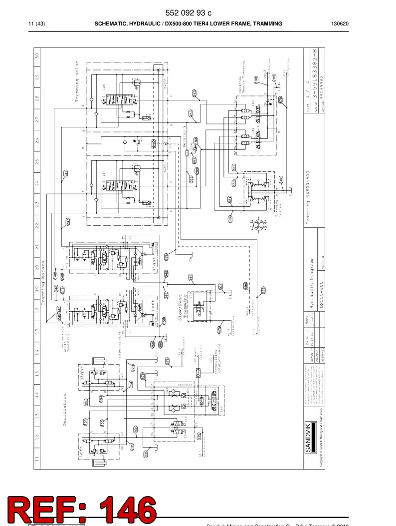 59199717c 591 997 17c Hydraulic hose assembly - Sandvik Technical Drawing