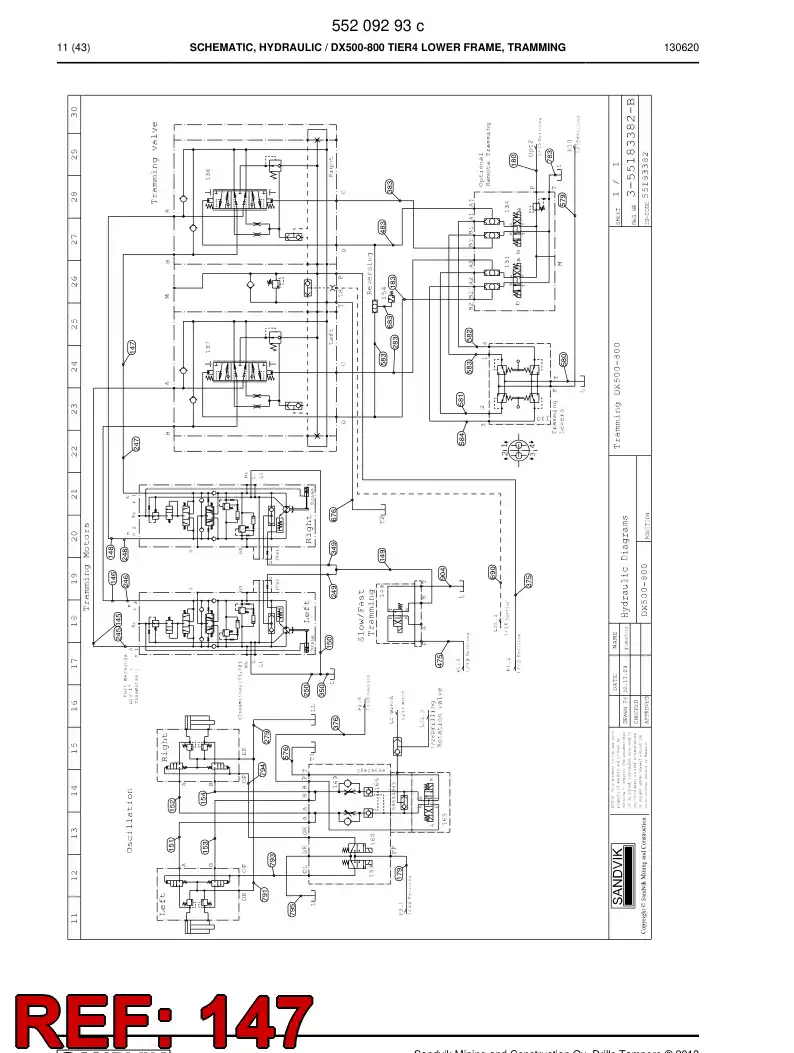59199719c 591 997 19c Hydraulic hose assembly - Sandvik Technical Drawing