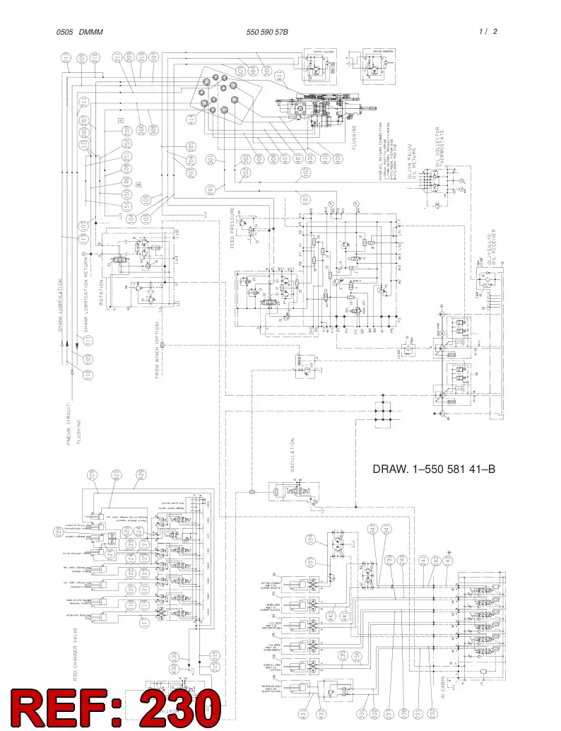 59199870 591 998 70 HYDRAULIC HOSE ASSEMBLY - Sandvik Technical Drawing
