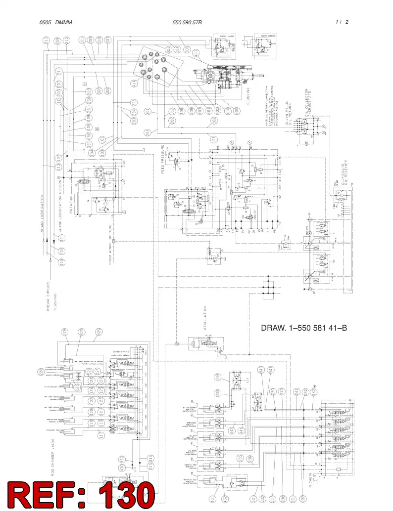 59199872 591 998 72 HYDRAULIC HOSE ASSEMBLY - Sandvik Technical Drawing