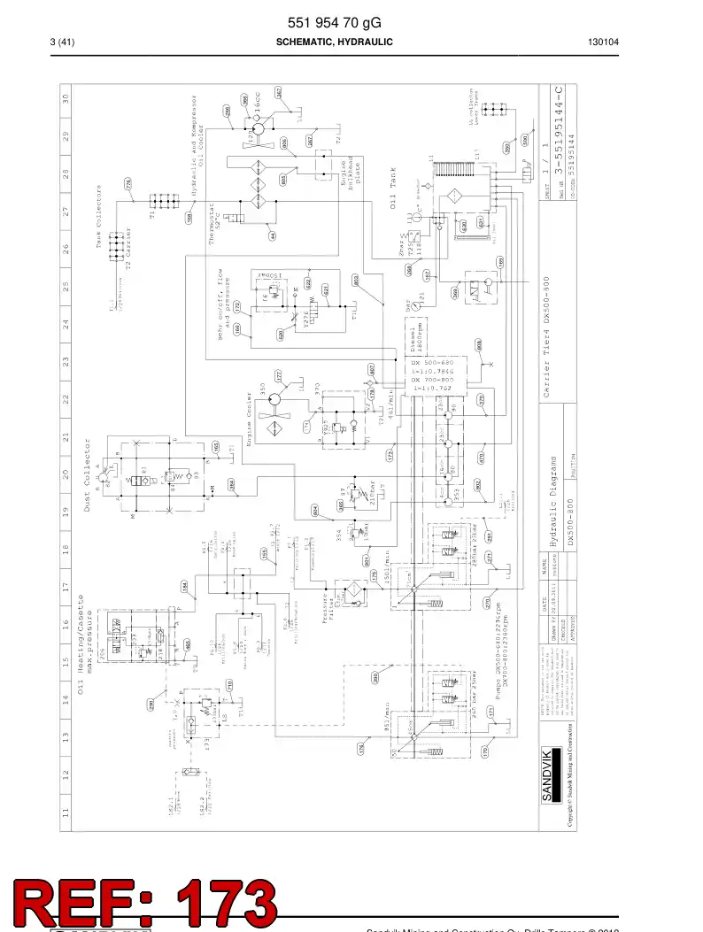591 999 81a Hydraulic hose assembly - drawing