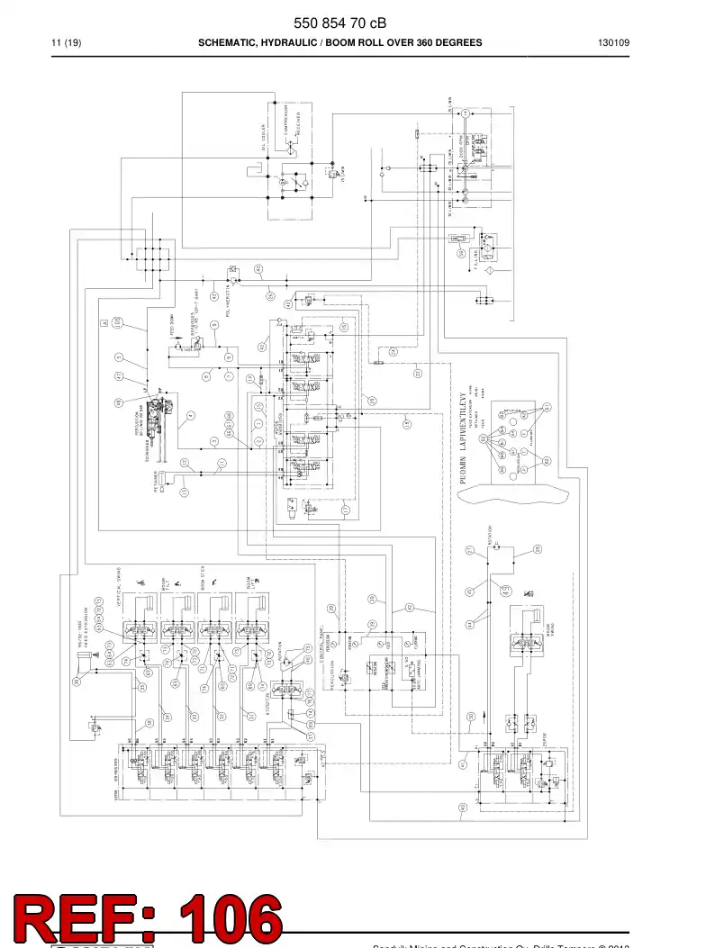 59200115a 592 001 15a Hydraulic hose assembly - Sandvik Technical Drawing