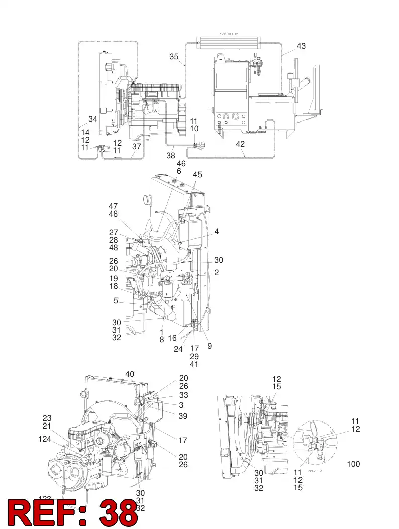 59200200 592 002 00 FUEL HOSE ASSEMBLY - Sandvik Technical Drawing