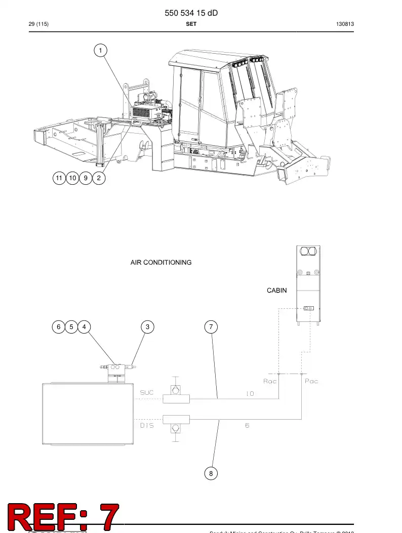 59200239a 592 002 39a Hose Assembly, Refrigeration - Sandvik Technical Drawing