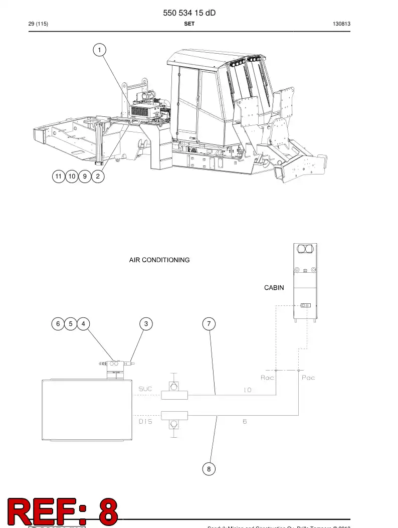 59200241 592 002 41 Hose Assembly, Refrigeration - Sandvik Technical Drawing