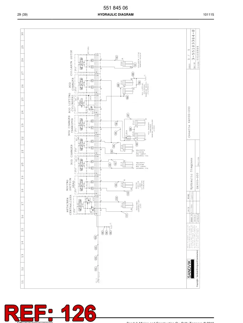 59200413 592 004 13 Hose Assembly, Hydraulic - Sandvik Technical Drawing