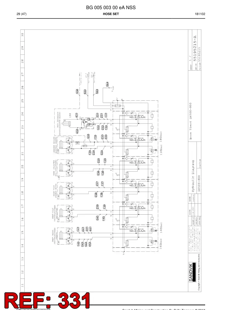 592 004 19 Hose Assembly, Hydraulic - drawing