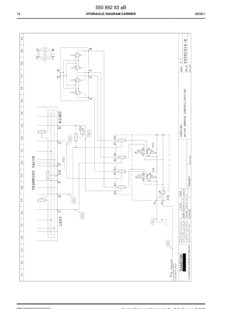 592 004 45 Hose Assembly, Hydraulic - drawing