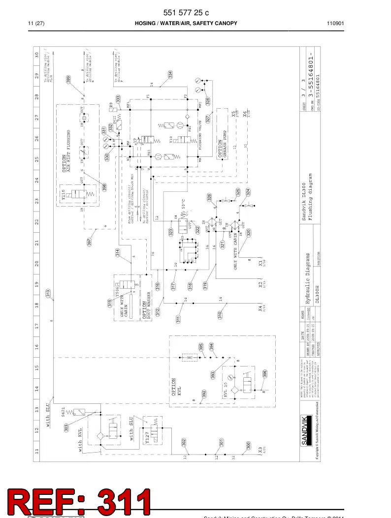 59200473 592 004 73 Hydraulic hose assembly - Sandvik Technical Drawing