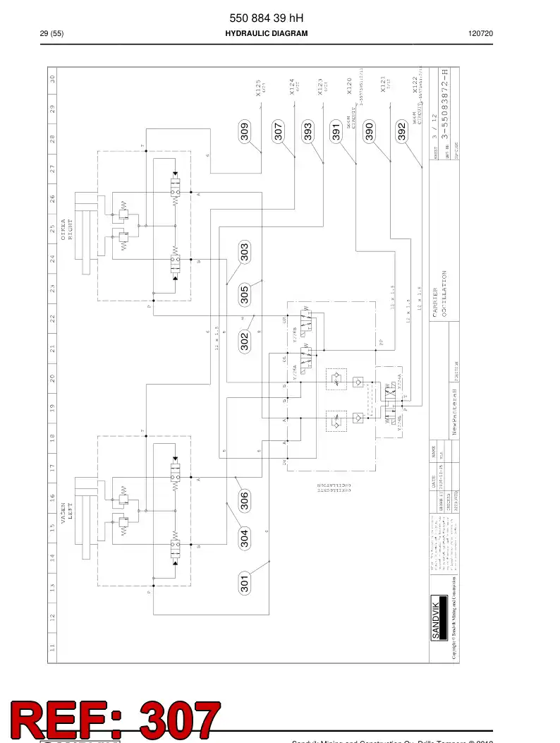 59200479 592 004 79 Hydraulic hose assembly - Sandvik Technical Drawing