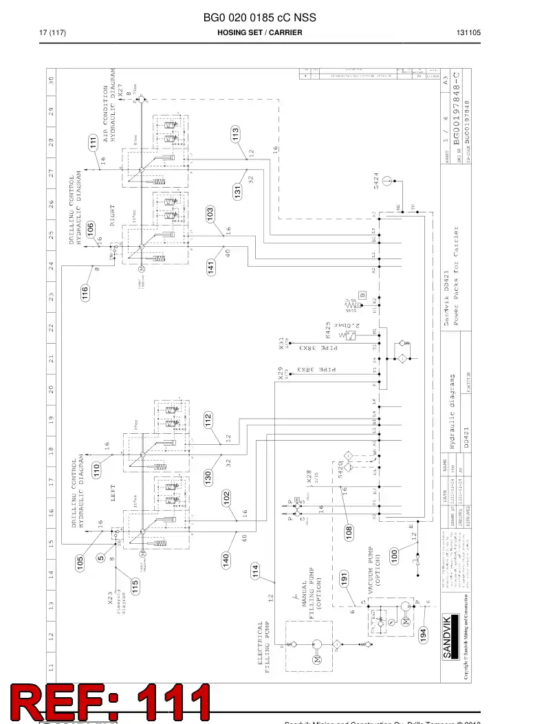 59200489 592 004 89 Hose Assembly, Hydraulic - Sandvik Technical Drawing