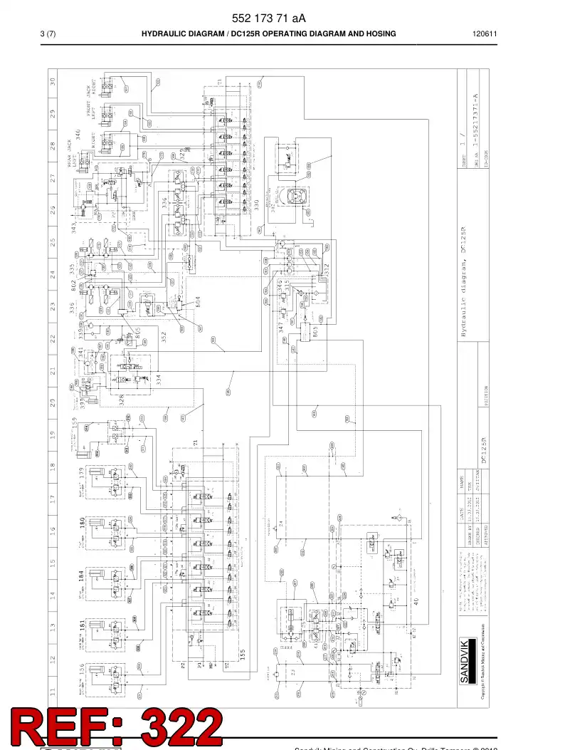 59200531 592 005 31 Hose Assembly, Hydraulic - Sandvik Technical Drawing