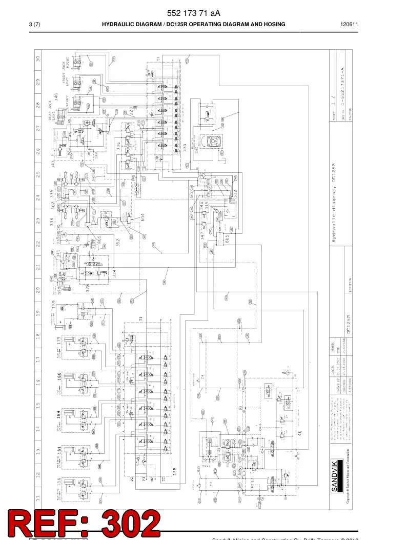 59200545 592 005 45 Hose Assembly, Hydraulic - Sandvik Technical Drawing