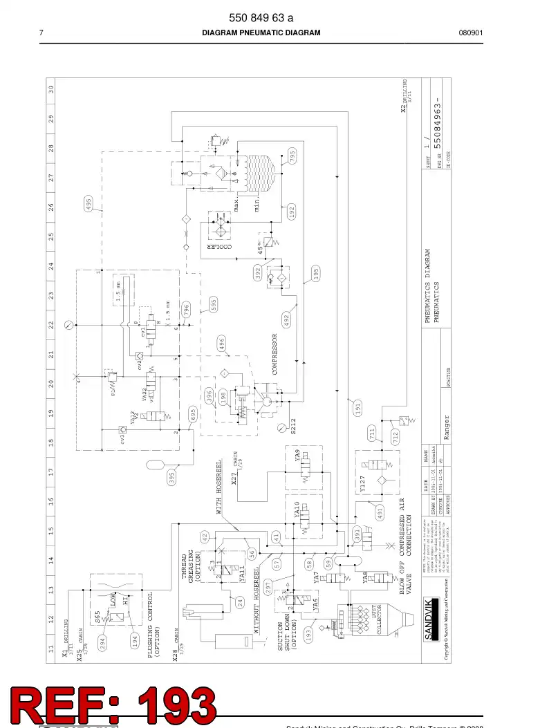 592 005 91 Hose Assembly, Hydraulic - drawing