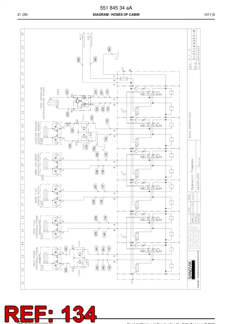 592 005 95 Hose Assembly, Hydraulic - drawing
