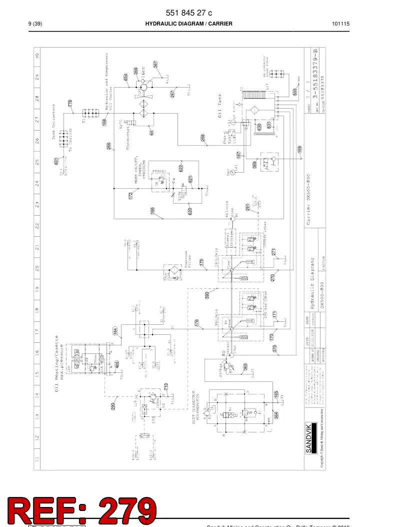 59200599 592 005 99 Hose Assembly, Hydraulic - Sandvik Technical Drawing