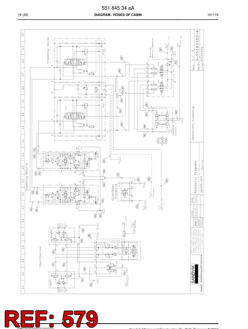 59200613 592 006 13 Hose Assembly, Hydraulic - Sandvik Technical Drawing