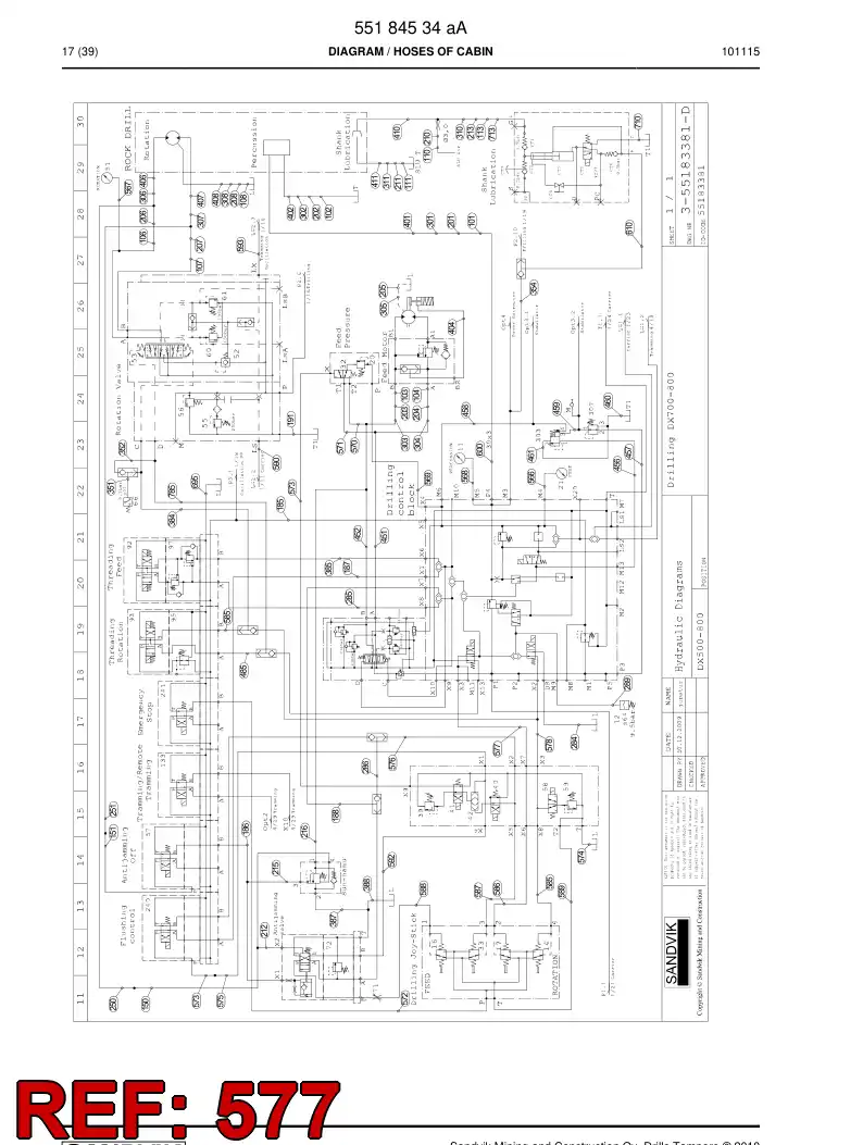 592 006 15 Hose Assembly, Hydraulic - drawing