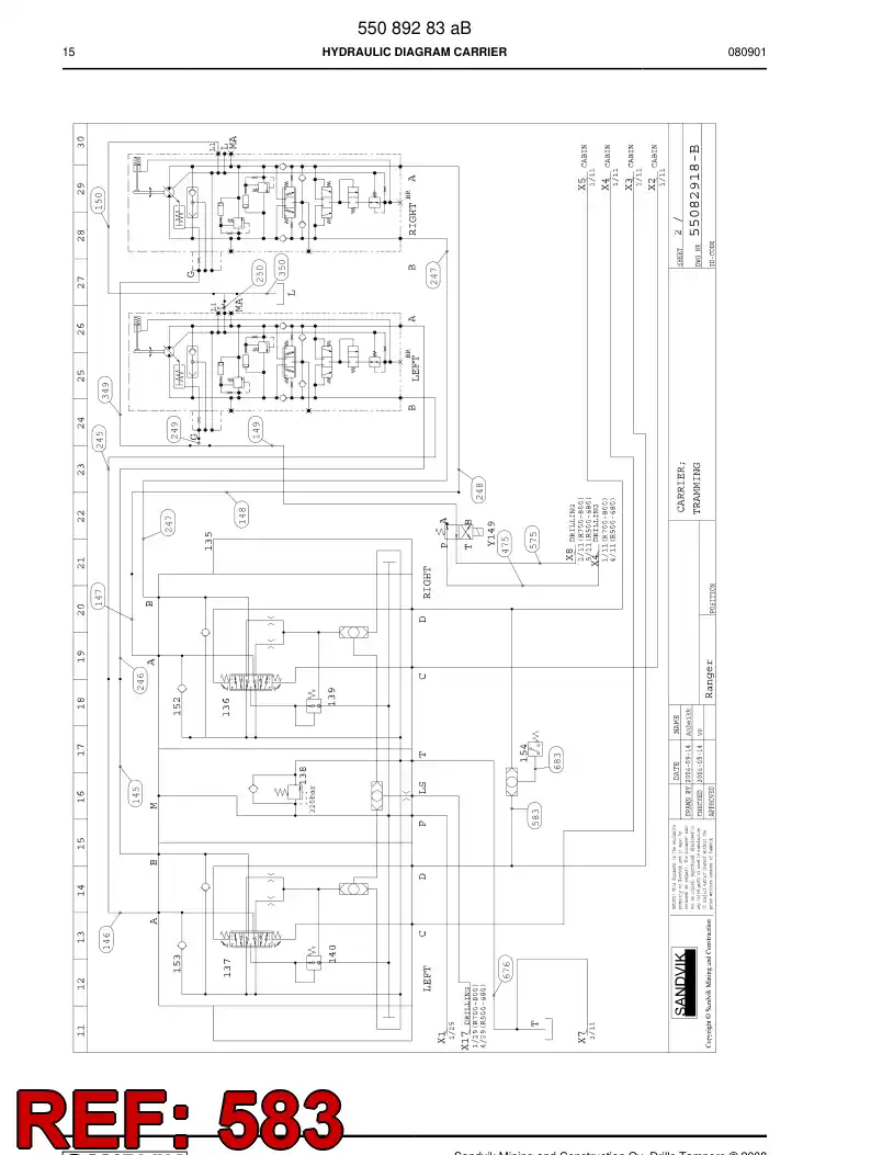 592 006 21 Hose Assembly, Hydraulic - drawing