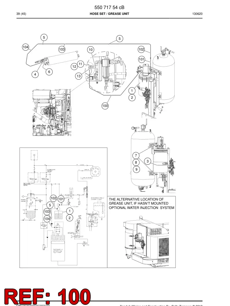 59200631 592 006 31 Hose Assembly, Hydraulic - Sandvik Technical Drawing