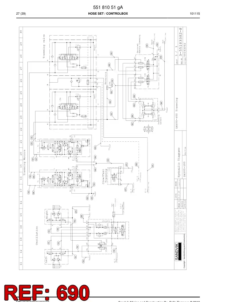 592 006 33 Hose Assembly, Hydraulic - drawing