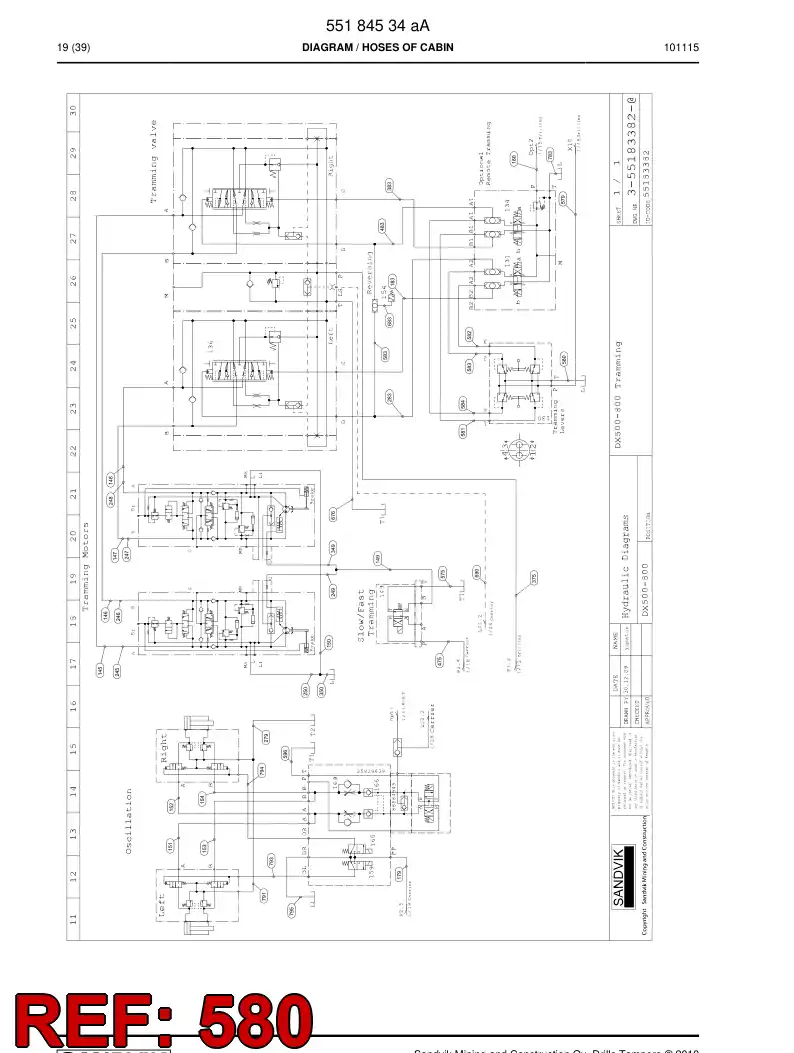 59200649 592 006 49 Hose Assembly, Hydraulic - Sandvik Technical Drawing