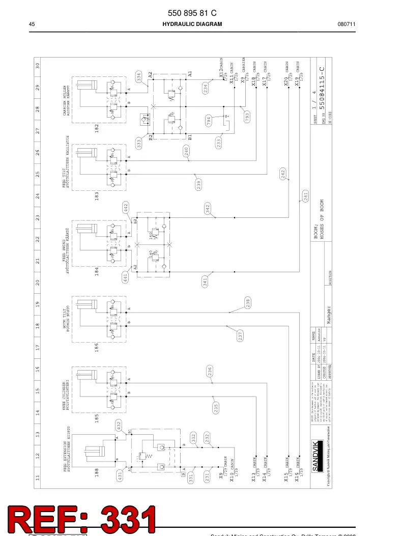 592 006 55 Hose Assembly, Hydraulic - drawing