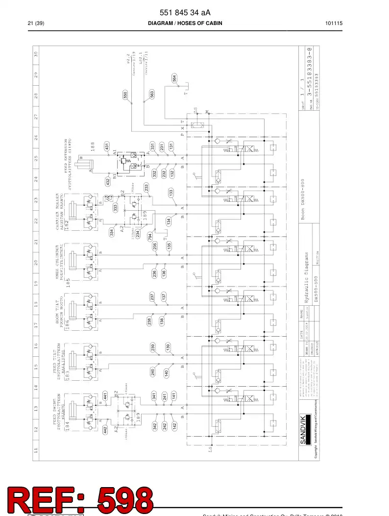 592 007 07 Hose Assembly, Hydraulic - drawing
