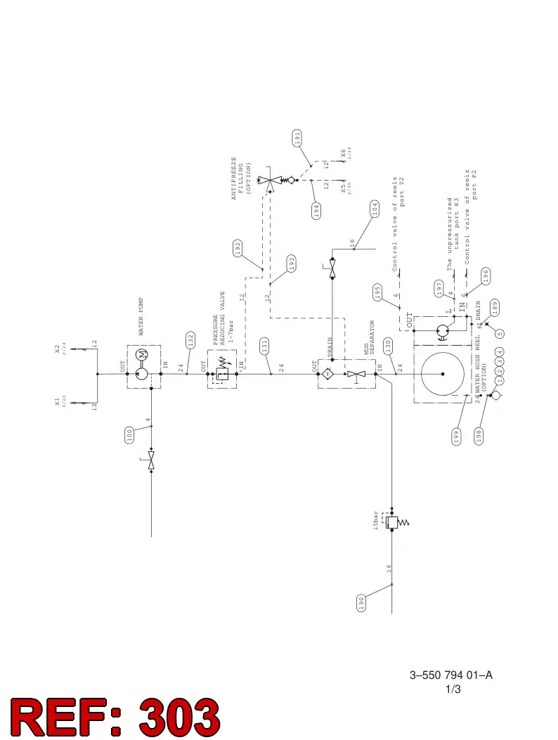 59200746 592 007 46 HYDRAULIC HOSE ASSEMBLY - Sandvik Technical Drawing