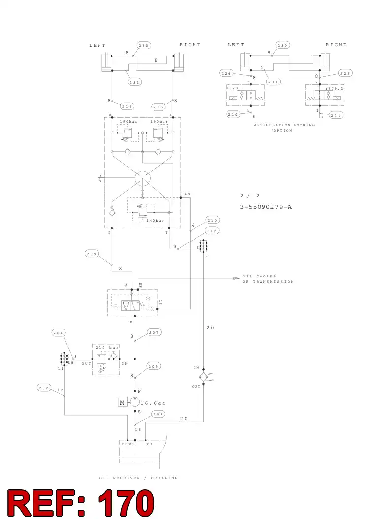59200758 592 007 58 HYDRAULIC HOSE ASSEMBLY - Sandvik Technical Drawing