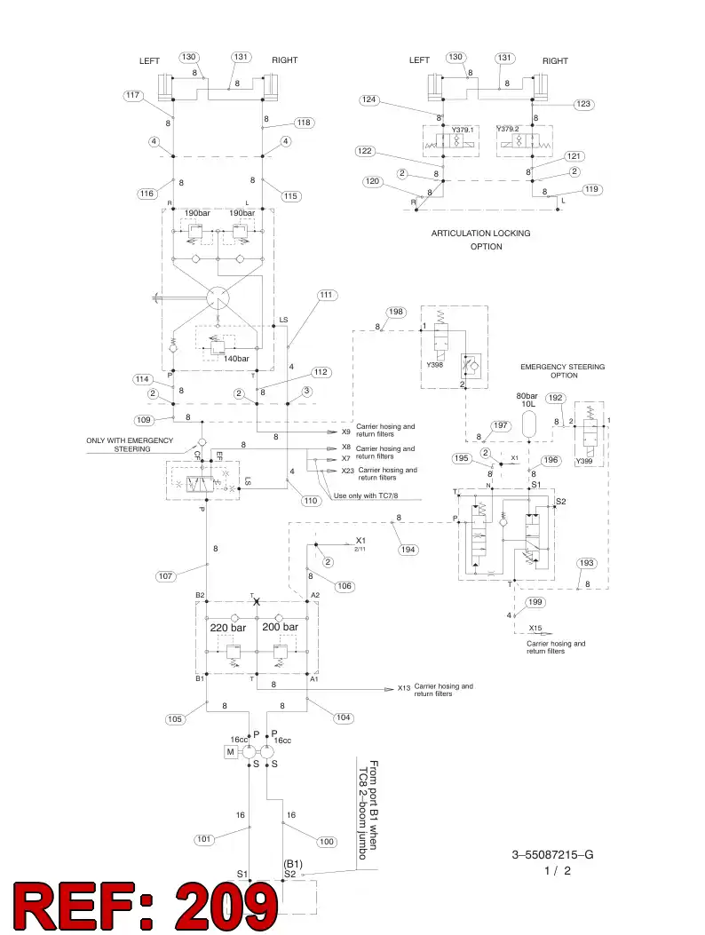 59200780 592 007 80 HYDRAULIC HOSE ASSEMBLY - Sandvik Technical Drawing