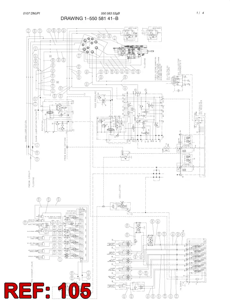59200794 592 007 94 HYDRAULIC HOSE ASSEMBLY - Sandvik Technical Drawing