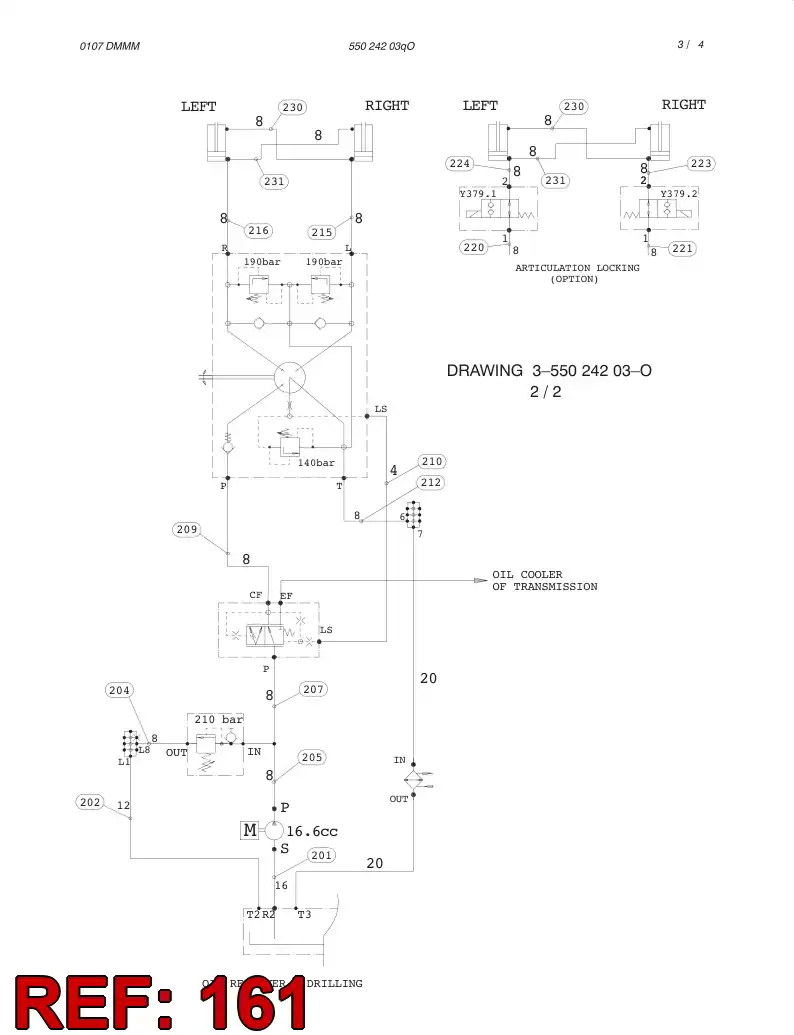 59200804 592 008 04 HYDRAULIC HOSE ASSEMBLY - Sandvik Technical Drawing