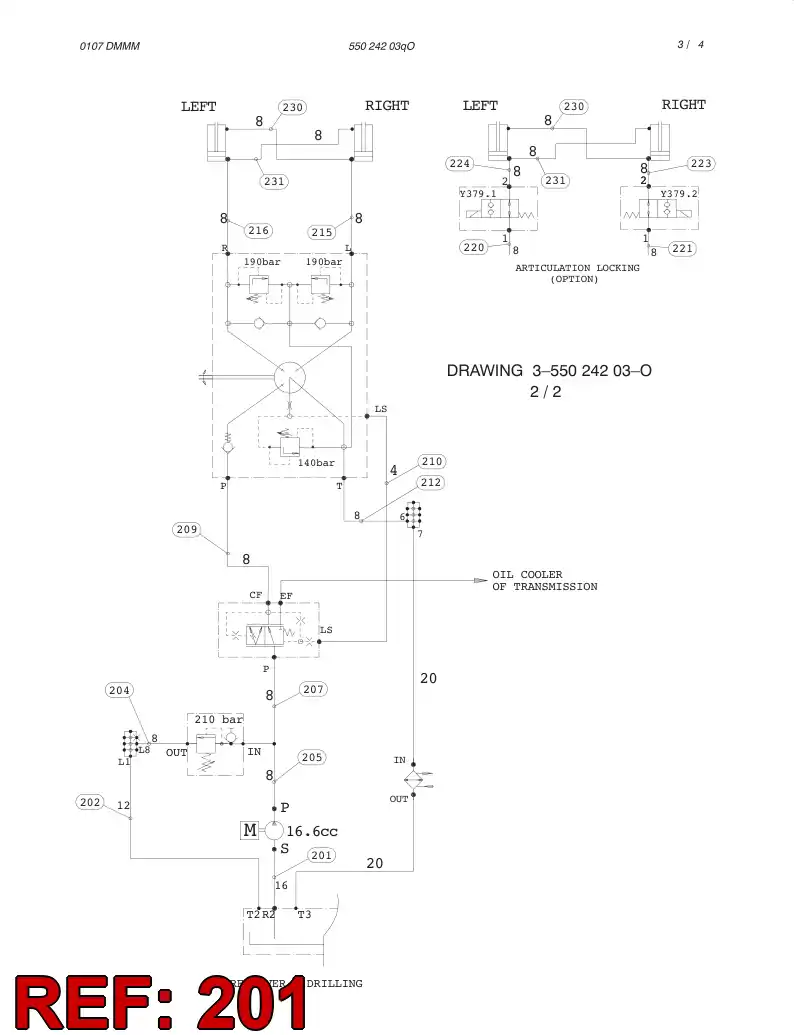59200842 592 008 42 HYDRAULIC HOSE ASSEMBLY - Sandvik Technical Drawing