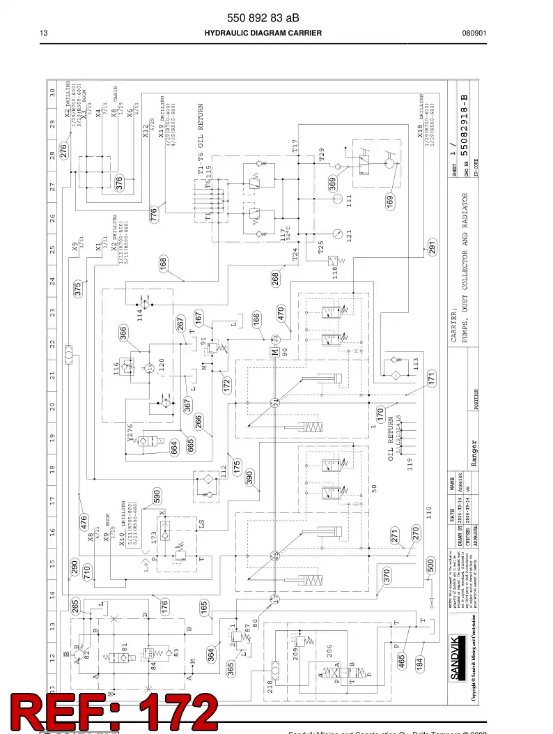 592 008 67 Hose Assembly, Hydraulic - drawing