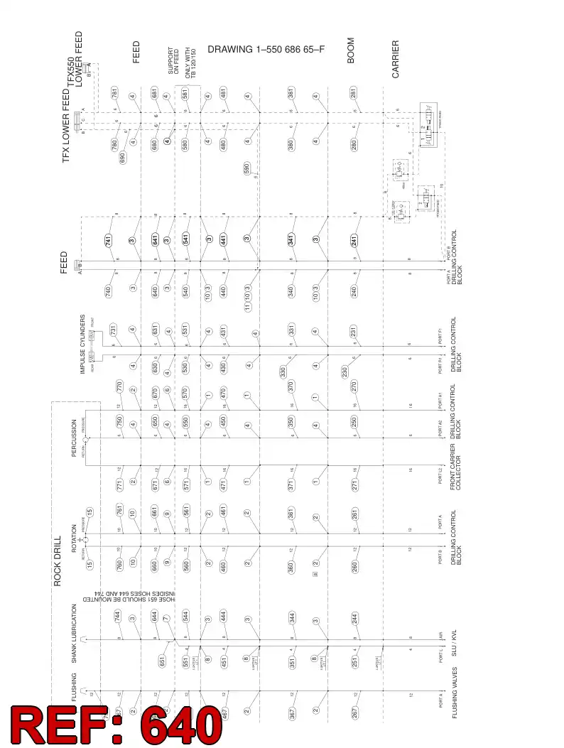 59200876 592 008 76 HYDRAULIC HOSE ASSEMBLY - Sandvik Technical Drawing