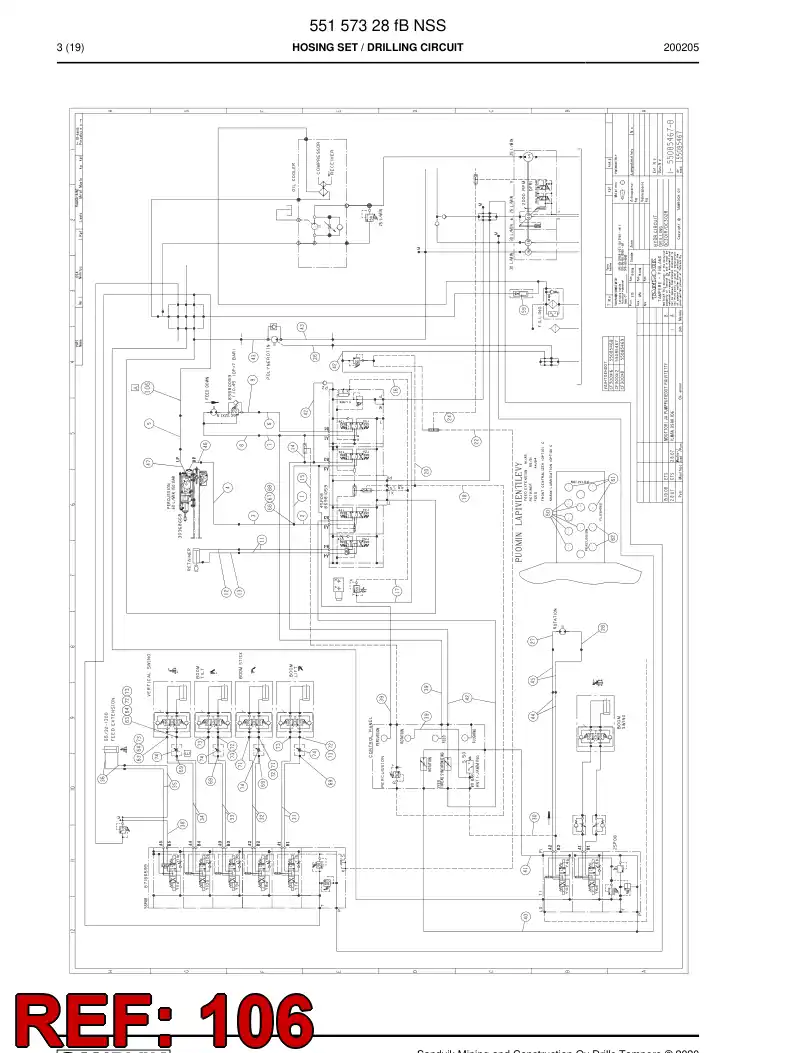 59200889 592 008 89 Hose Assembly, Hydraulic - Sandvik Technical Drawing